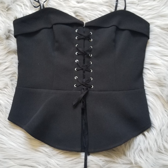 Express Tops - Black Express corset cami